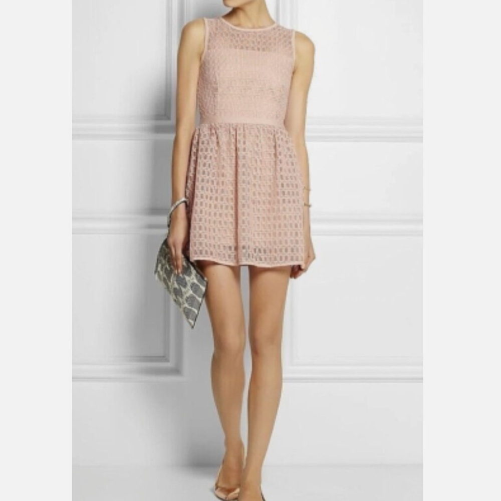 MAJE Elixir Broderie Anglaise Organza Mini Dress Size Small